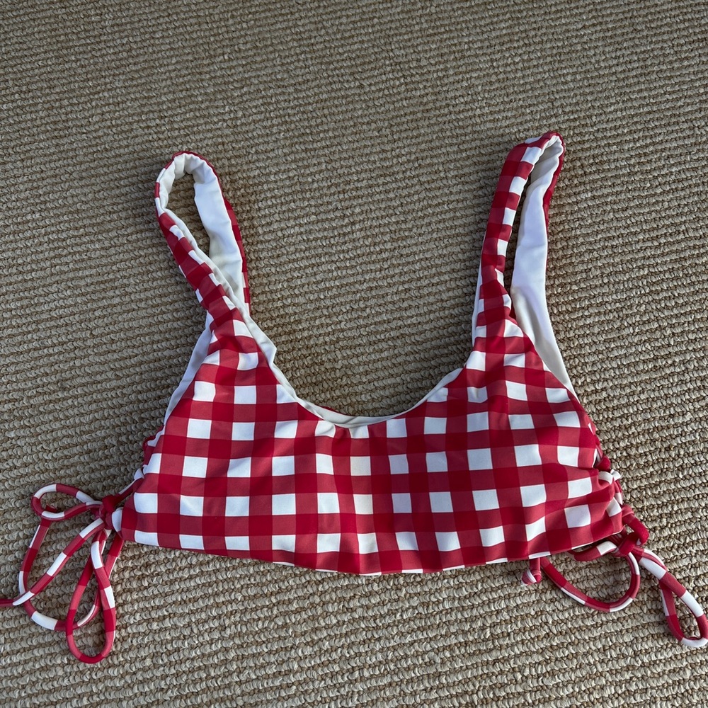 Size M Lovers + Friends Checkered Bikini Top